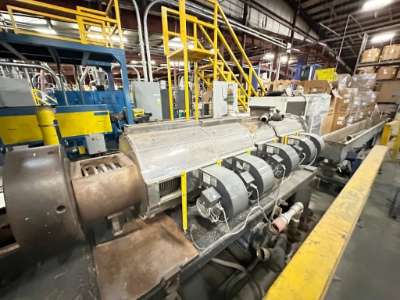 Used 92mm Cincinnati Milacron CM 92 Conical Twin Screw Extruder
