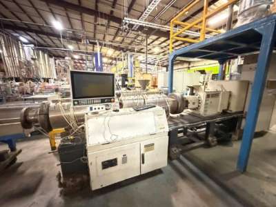 Used 92mm Cincinnati Milacron CM 92 Conical Twin Screw Extruder