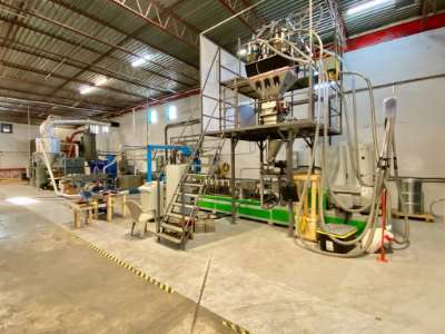 Used 65mm Xinda Model SHJ65 Complete Twin Screw Pelletizing Line