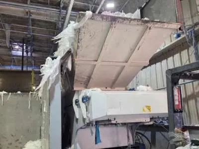 Used 150 HP Vecoplan Film & Fiber Single Shaft Shredder