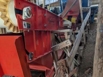Used Bunting Inclined Cleated Conveyor with Metal Detector