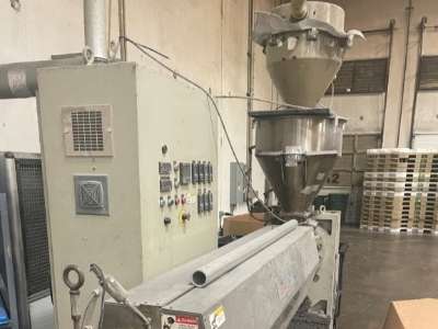Used 3.5" American Kuhne Single Screw Extruder Pelletizing Line