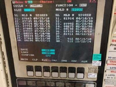 Used 850 Ton Cincinnati Milacron Model MH850-116 Injection Molding Machine