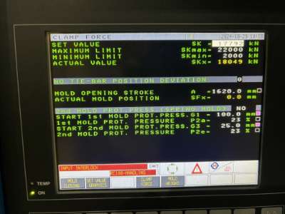 Used 2000 Ton Engel ES 16050/1350W 2000 Duo 2F Injection Molding Machine