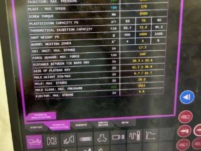 Used 330 Ton Negri Bossi 3300H-2100 Injection Molding Machine