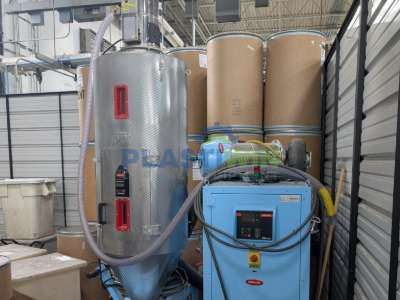 Used Moretto SX24 Dehumidifying Dryer with Moretto OTX240 VP Hopper