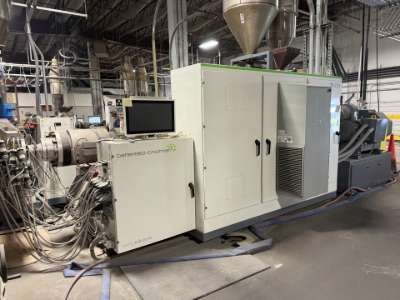 Used 135mm Battenfeld-Cincinnati TS 135 Counter-Rotating Twin Screw Extruder with 65mm Co-Extruder